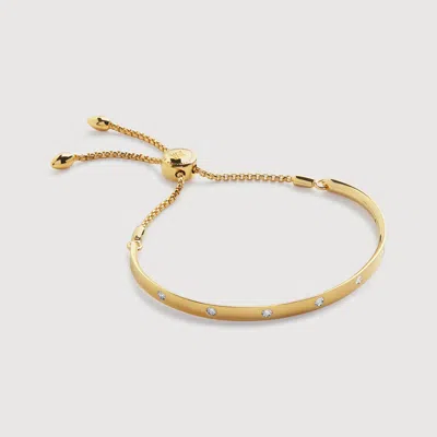 Monica Vinader Gold Fiji Gem Lab Grown Diamond Chain Bracelet Lab Grown Diamond In 18k Gold Vermeil