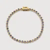 Monica Vinader Gold Gemstone Essential Tennis Bracelet Iolite
