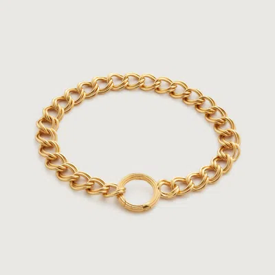 Monica Vinader Gold Groove Curb Chain Bracelet