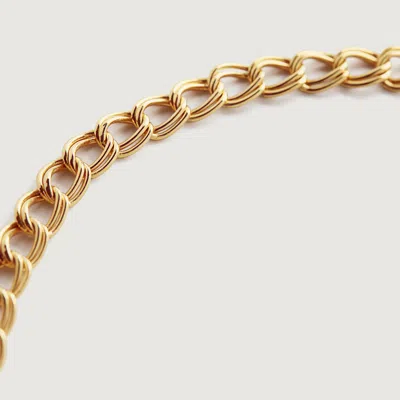 Monica Vinader Gold Groove T Bar Necklace 46cm/18'