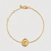 Monica Vinader Gold Initial Stamp J Chain Bracelet In Gold