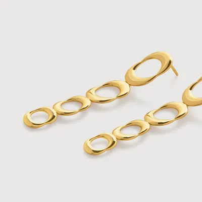 Monica Vinader Gold Kissing Moon Cocktail Earrings