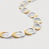 Monica Vinader Gold Kissing Moon Mixed Metal Necklace
