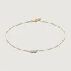 Monica Vinader Gold Diamond Duo Chain Bracelet Lab Grown Diamond