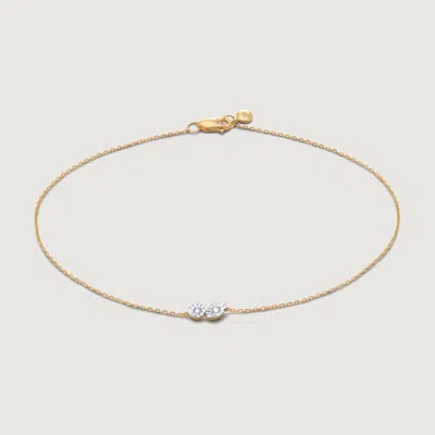 Monica Vinader Gold Lab Grown Diamond Duo Chain Bracelet Lab Grown Diamond