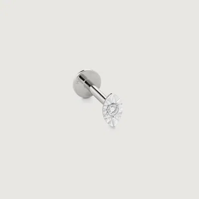 Monica Vinader Gold Lab Grown Diamond Marquise Single Labret Piercing Earring Lab Grown Diamond In Metallic