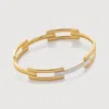 Monica Vinader Gold Signature Link Pavé Diamond Bangle Lab Grown Diamond