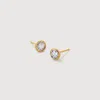Monica Vinader Womens Yellow Gold Solitaire Small 18ct Yellow Gold-plated Vermeil Sterling-silver An