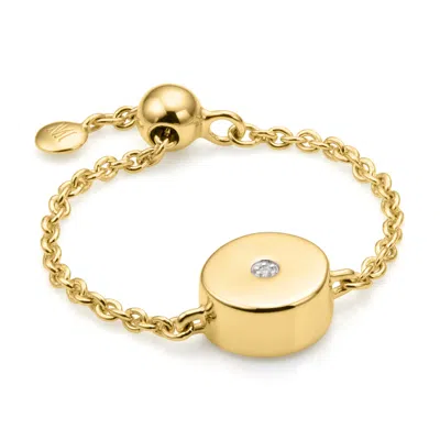 Monica Vinader Gold Linear Solo Adjustable Friendship Diamond