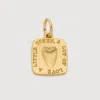 Monica Vinader Womens Love Token 18ct Yellow Gold Vermeil Charm In Gold
