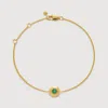 Monica Vinader Gold May Birthstone Chain Bracelet Emerald In Gold