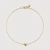 Monica Vinader Gold Mini Heart Chain Bracelet