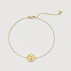 Monica Vinader D-stamp Chain Bracelet In Gold/14k Solid Gold