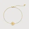 Monica Vinader Gold Mini Initial K Stamp Chain Bracelet In Gold/14k Solid Gold