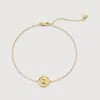 Monica Vinader M-stamp Chain Bracelet In Gold/14k Solid Gold