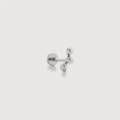 Monica Vinader Gold Nura Mini Pebble Cluster Single Labret Piercing Earring In Metallic