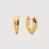 Monica Vinader Womens Nura Reef Medium 18ct Gold Vermeil-plated 925 Sterling Silver Hoop Earrings