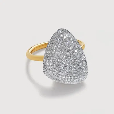 Monica Vinader Gold Nura Teardrop Diamond Ring Diamond