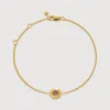 Monica Vinader Gold October Birthstone Chain Bracelet Pink Tourmaline In Gold