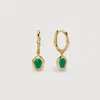 Monica Vinader Odyssey Drop Huggie Hoop Earrings In Blue/gold