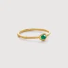 Monica Vinader Odyssey Green Onyx Stacking Ring In Gold