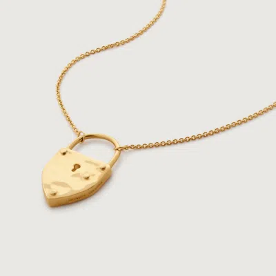 Monica Vinader Gold Padlock Fine Chain Necklace 41-46cm/16-18'