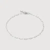 Monica Vinader Gold Mini Paperclip Chain Bracelet In 14k Solid White Gold