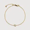 Monica Vinader Gold Pear Diamond Chain Bracelet Lab Grown Diamond In Gold