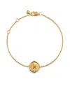 Monica Vinader Initial Stamp Charm Bracelet In Gold