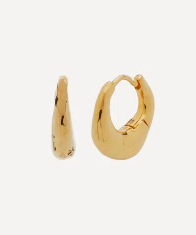 Monica Vinader Gold Plated Vermeil Silver Deia Huggie Hoop Earrings