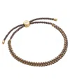 Monica Vinader Rose Gold Plated Vermeil Silver Rio Mini Friendship Bracelet In Light Beige