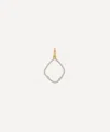 Monica Vinader Gold Plated Vermeil Silver Riva Diamond Hoop Pendant Charm In Gold