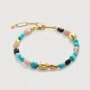 MONICA VINADER GOLD RIO MULTI GEMSTONE BEADED BRACELET TURQUOISE