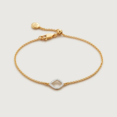 Monica Vinader Gold Riva Mini Kite Bracelet Diamond