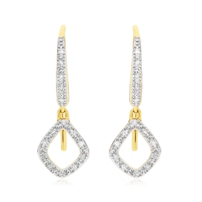Monica Vinader Gold Riva Mini Kite Drop Diamond Earrings Diamond
