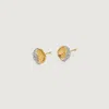 Monica Vinader Gold Riva Shore Diamond Stud Earrings Diamond