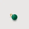 Monica Vinader Gold Round Gemstone Pendant Charm Green Onyx