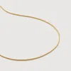 Monica Vinader Gold Round Thin Snake Chain Necklace