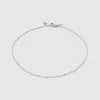 Monica Vinader Gold Shimmer Chain Bracelet In 14k Solid White Gold