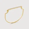 Monica Vinader Gold Signature Diamond Slim Bangle Lab Grown Diamond