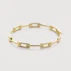 Monica Vinader Gold Signature Link Slim Bangle