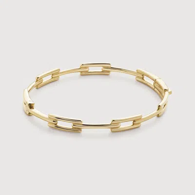 Monica Vinader Gold Signature Link Slim Bangle