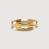 Monica Vinader Gold Signature Link Stacking Ring In Gold