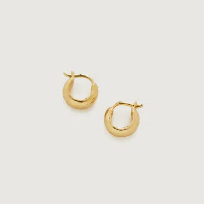 Monica Vinader Gold Siren Mini Huggie Earrings