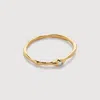 Monica Vinader Gold Siren Diamond Stacking Ring Lab Grown Diamond