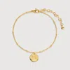 Monica Vinader Gold Siren Muse Disc Chain Bracelet