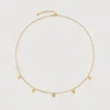 Monica Vinader Womens Gold Siren Muse Station Sterling Silver Necklac In Gold