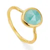 Monica Vinader Siren Semiprecious Stone Stacking Ring In Gold