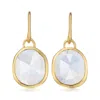 Monica Vinader Siren Bezel Set Drop Earrings In White