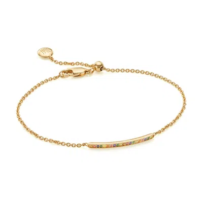 Monica Vinader Gold Skinny Sapphire Bracelet Mix